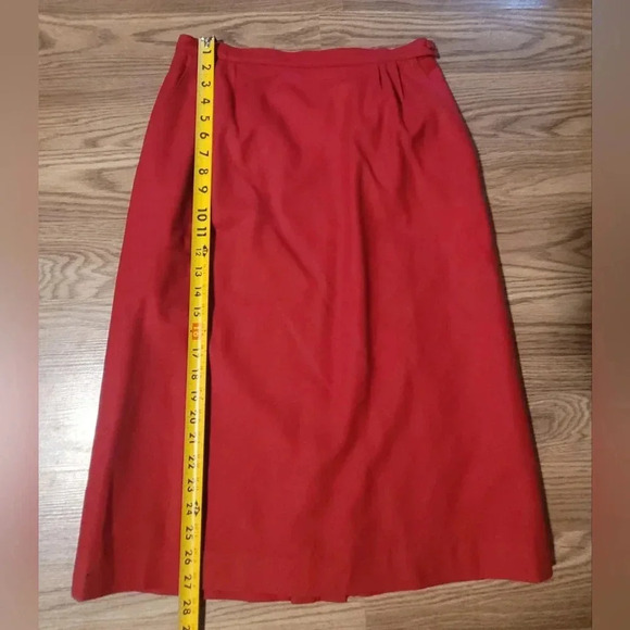 Vintage Pendleton Burgundy Midi Skirt - Picture 6 of 7